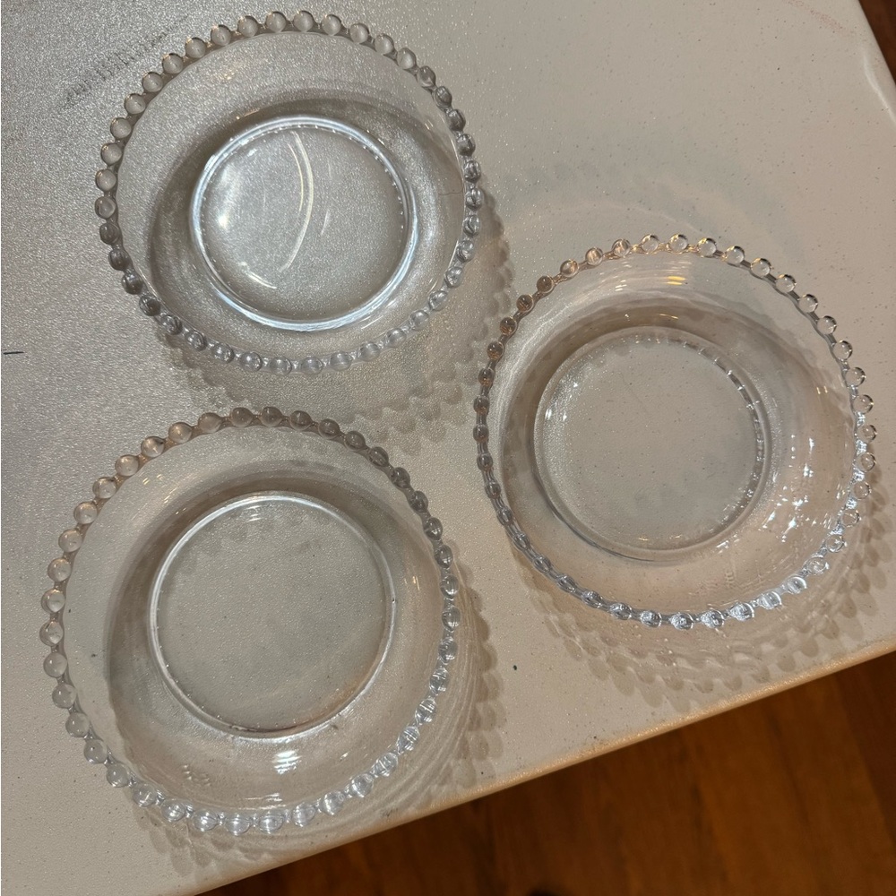 Set of 3 vintage Imperial Glass Candlewick clear bowls